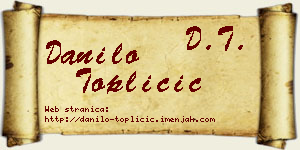 Danilo Topličić vizit kartica
